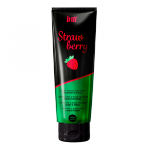 лубрикант на водной основе с ароматом клубники "strawberry lubricant", intt