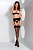 комплект lauren set with open bra black