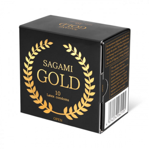 презервативы sagami gold №10 конусообразной формы