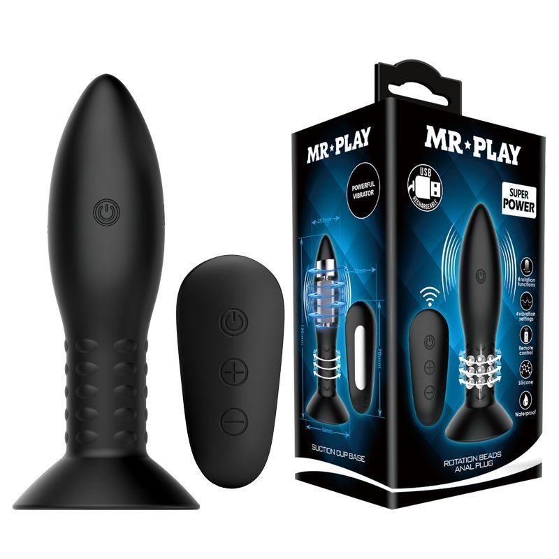 анальная втулка "mr. play - rotation beads" с пду
