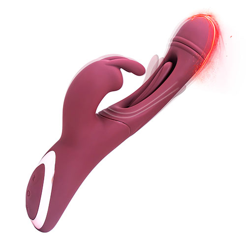 вибратор-кролик с шаловливым язычком "fire touch" вибратор-кролик с шаловливым язычком "fire touch"