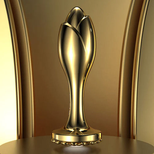 анальная металлическая втулка lockink pearl rose - shape anal plug анальная металлическая втулка lockink pearl rose - shape anal plug